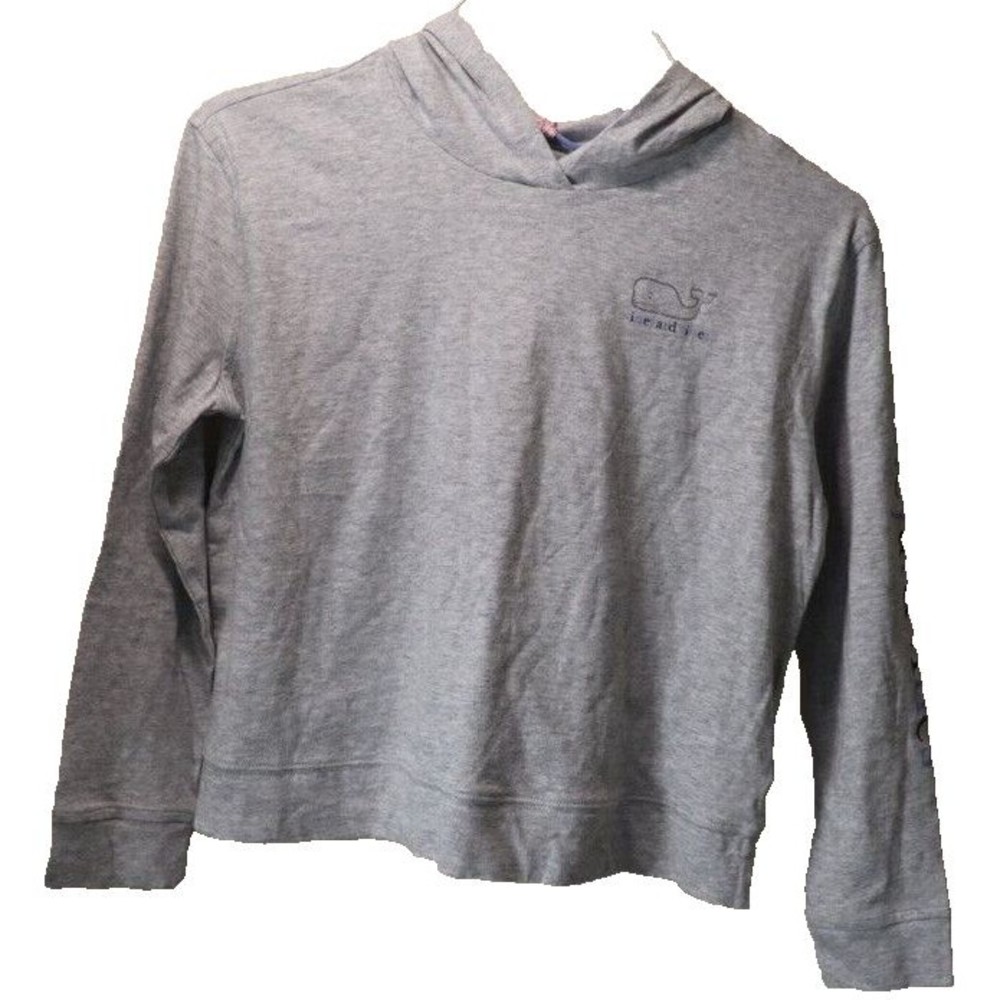 Vineyard Vines Girls Grey Graphic Hoodie Sweatshirt Size L 14 NWT